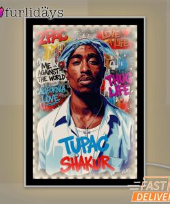 Tupac Blue Bandana Art Mirror Night Light