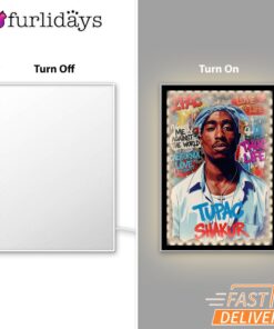 Tupac Blue Bandana Art Mirror Night Light