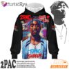 Tupac Blue Bandana We Against 3D Hoodie, 90s Music Hoodie
