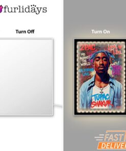 Tupac Blue Bandana We Against Mirror Night Light