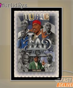 Tupac Blue Collage Star Mirror Night Light