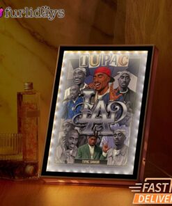 Tupac Blue Collage Star Mirror Night Light