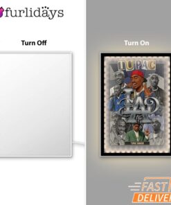 Tupac Blue Collage Star Mirror Night Light