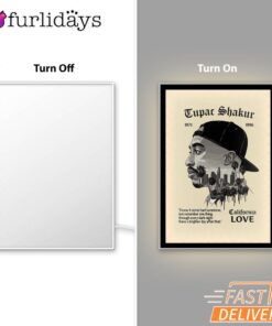 Tupac California Love City Mirror Night Light, Rapper Lamp