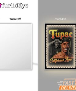Tupac California Love Classic Mirror Night Light, Rapper Lamp