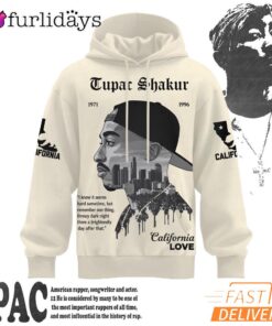 Tupac California Love Sepia 3D Hoodie, 90s Music Hoodie