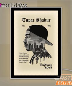 Tupac California Love Sepia Mirror Night Light, Rapper Lamp