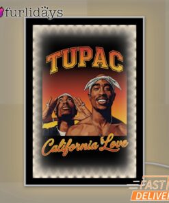 Tupac California Love Sunset Mirror Night Light, Rapper Lamp