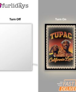 Tupac California Love Sunset Mirror Night Light, Rapper Lamp