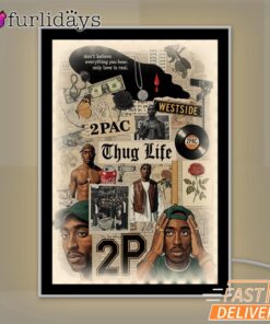 Tupac Collage Black Records Mirror Night Light