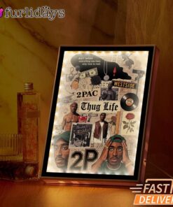Tupac Collage Black Records Mirror Night Light