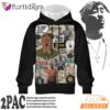 Tupac Collage Green Thug Life 3D Hoodie, 90s Music Hoodie