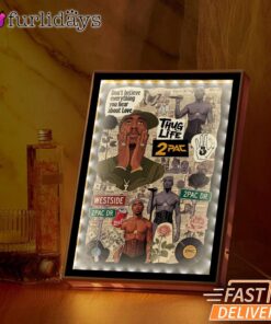 Tupac Collage Green Thug Life Mirror Night Light
