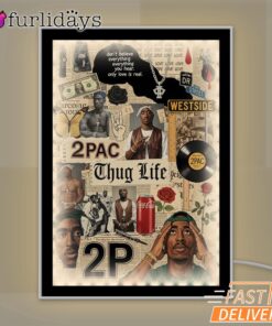 Tupac Collage Records Mirror Night Light