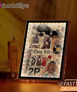 Tupac Collage Records Mirror Night Light