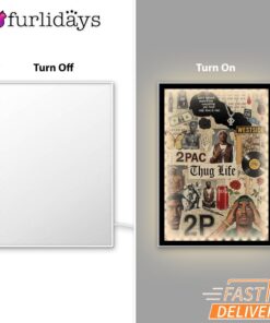 Tupac Collage Records Mirror Night Light