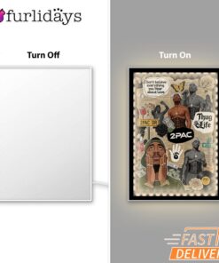 Tupac Collage Vintage Sepia Mirror Night Light