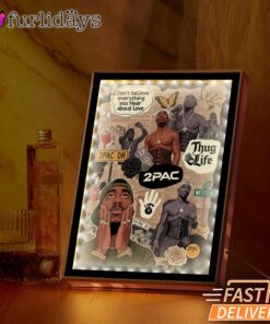 Tupac Collage Vintage Sepia Mirror Night Light