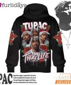 Tupac Cross Hands 3D Hoodie, 90s Music Hoodie