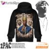 Tupac Crown Rap King Vintage 3D Hoodie, 90s Music Hoodie
