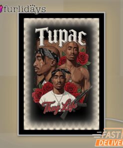 Tupac Forever Roses Mirror Night Light, Rapper Lamp
