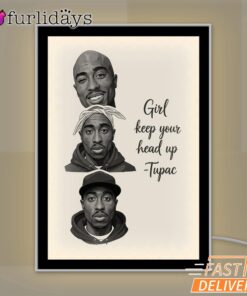 Tupac Girl Keep Head Up Mirror Night Light, Rapper Lamp