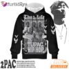 Tupac Hip Hop Thug Life Angel 3D Hoodie, 90s Music Hoodie