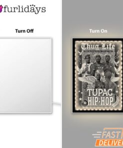 Tupac Hip Hop Thug Life Angel Mirror Night Light