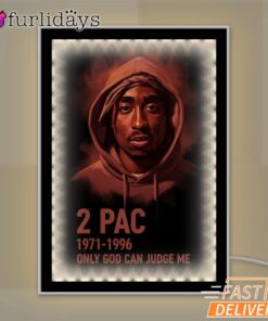 Tupac Hollywood Skyline Mirror Night Light, Rapper Lamp