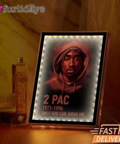 Tupac Hollywood Skyline Mirror Night Light, Rapper Lamp