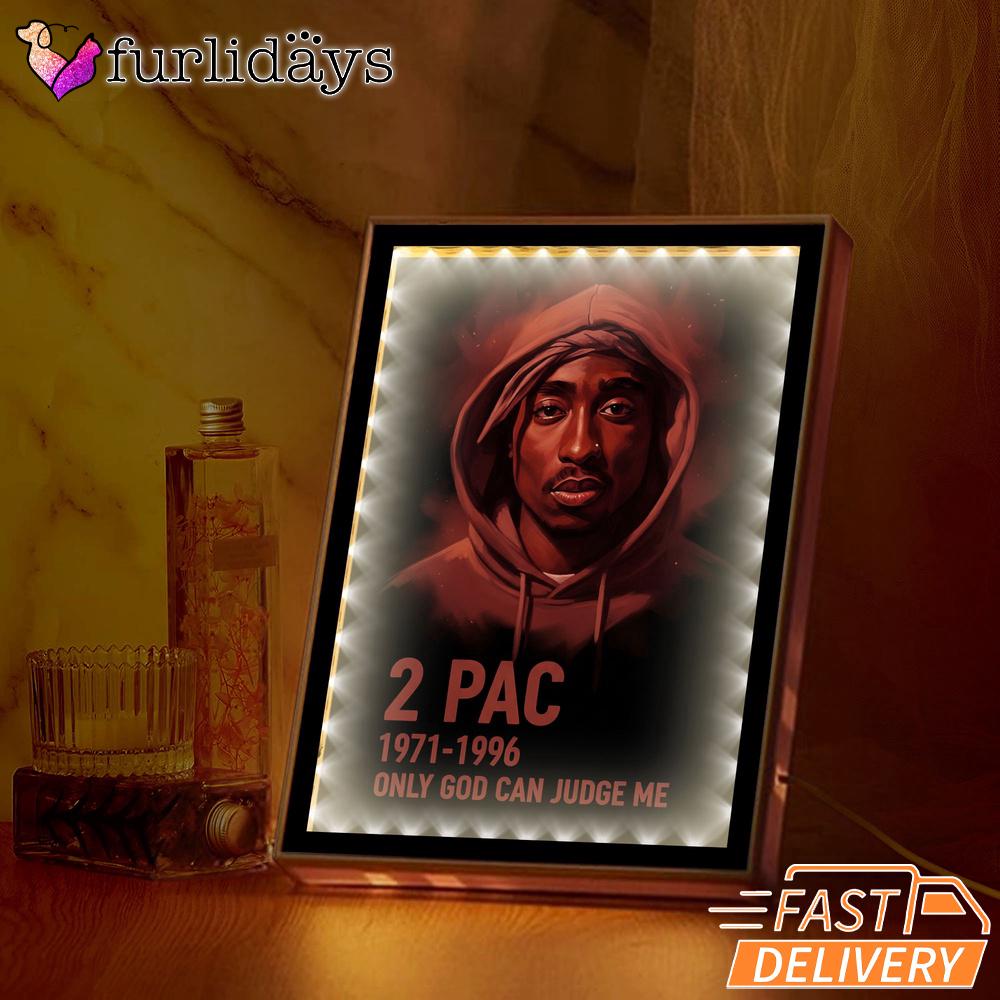 Tupac Hollywood Skyline Mirror Night Light, Rapper Lamp Tupac Hollywood Skyline Mirror Night Light, Rapper Lamp