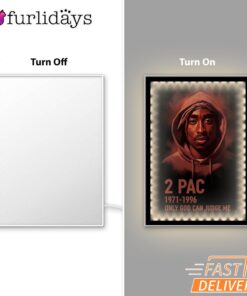 Tupac Hollywood Skyline Mirror Night Light, Rapper Lamp