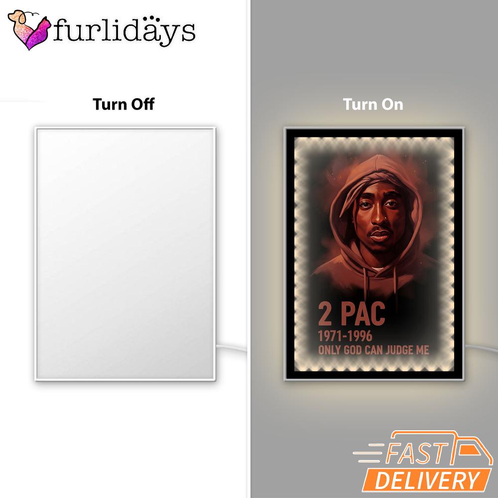 Tupac Hollywood Skyline Mirror Night Light, Rapper Lamp Tupac Hollywood Skyline Mirror Night Light, Rapper Lamp