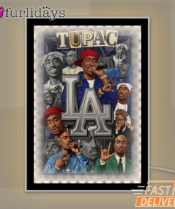 Tupac LA City Collage Mirror Night Light, Rapper Lamp