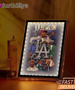 Tupac Logo All Stars Mirror Night Light, Rapper Lamp