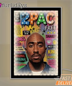 Tupac Magazine Cover Bright Mirror Night Light, Rapper Lamp