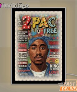 Tupac Magazine Cover Free Mirror Night Light, Rapper Lamp