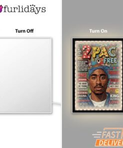 Tupac Magazine Cover Free Mirror Night Light, Rapper Lamp