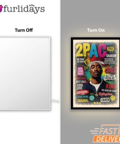 Tupac Magazine Cover Original Mirror Night Light, Rapper Lamp