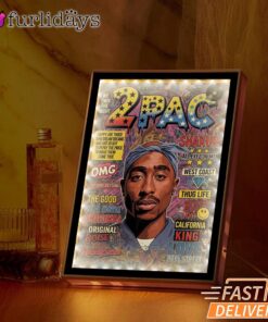 Tupac Magazine Cover Retro Mirror Night Light, Rapper Lamp