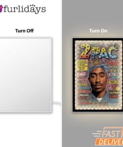 Tupac Magazine Cover Retro Mirror Night Light, Rapper Lamp