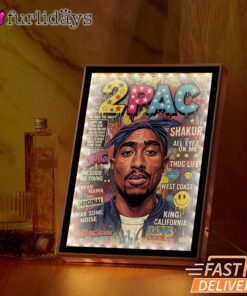 Tupac Magazine Pop Art Mirror Night Light, Rapper Lamp