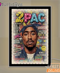 Tupac Magazine Pop Art Mirror Night Light, Rapper Lamp
