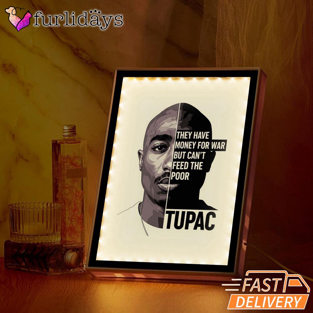 Tupac Motivation Quote Mirror Night Light, Rapper Lamp Tupac Motivation Quote Mirror Night Light, Rapper Lamp