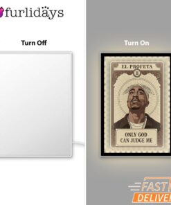 Tupac Only God Can Judge Me Mirror Night Light, Rapper Lamp