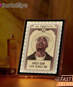 Tupac Only God Can Judge Me Mirror Night Light, Rapper Lamp
