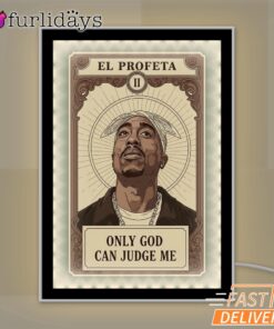 Tupac Only God Can Judge Me Mirror Night Light, Rapper Lamp