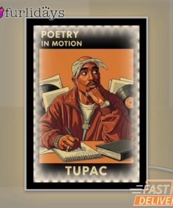 Tupac Poetry Motion Book Mirror Night Light, Rapper Lamp