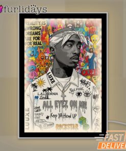 Tupac Real Vision Graffiti Mirror Night Light, Rapper Lamp