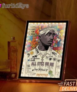 Tupac Real Vision Graffiti Mirror Night Light, Rapper Lamp